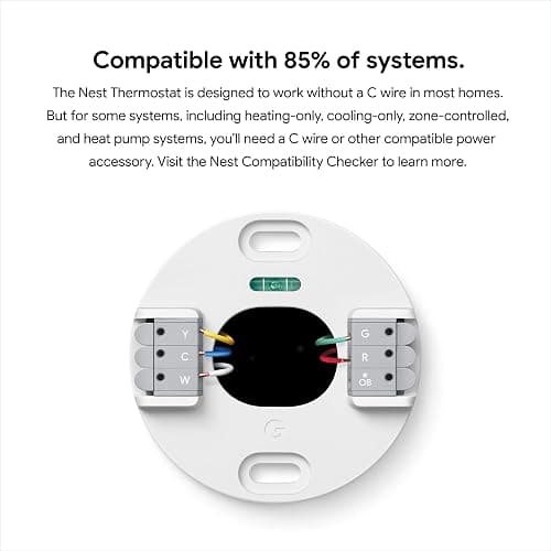 Google Nest Thermostat - Smart Thermostat for Home - Programmable Wifi Thermostat - Fog thumbnail 3