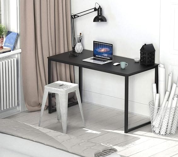 SHW Mission 40-Inch Home Office Computer Desk, Black thumbnail 2