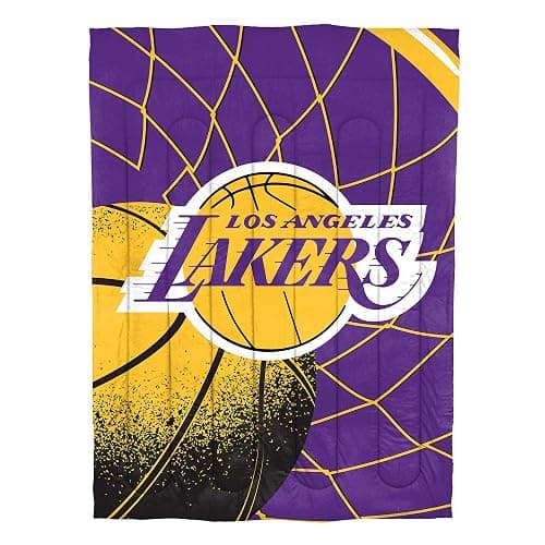NORTHWEST Los Angeles Lakers NBA Comforter Set – Officially Licensed Bedding with Team Logo & Pillow Shams – Basketball Bedroom Decor– Basketball Fan Bedroom Set, Twin/Twin XL thumbnail 4
