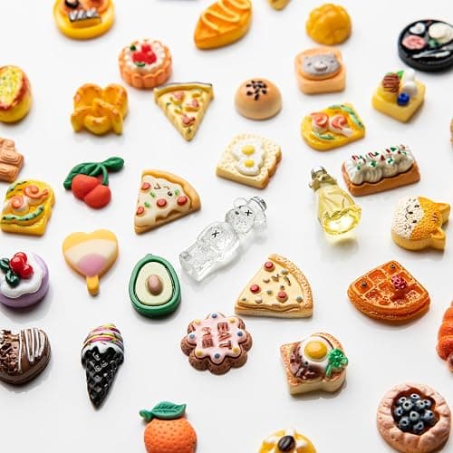 Slime Charms Food Cute Set - Mixed Lot Assorted Food Resin Flatback Cute Sets for DIY Crafts Making,Decorations,Scrapbooking,Embellishments,Hair Clip 25pcs thumbnail 6