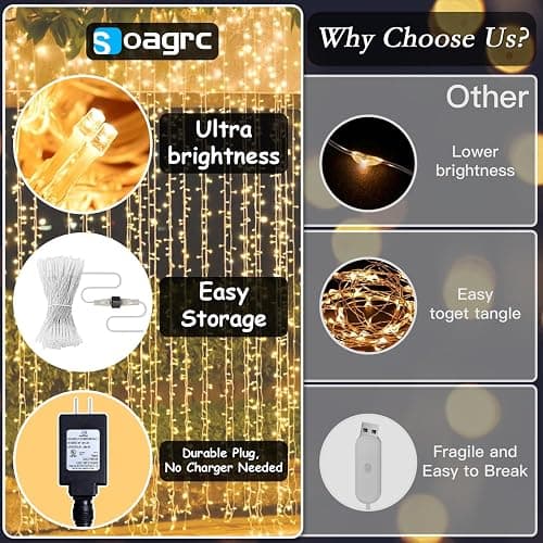 Curtain String Lights thumbnail 2