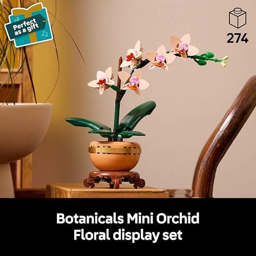 LEGO Botanicals Mini Orchid - Artificial Flowers Set for Adults - Indoor Plant with Terracotta Style Flowerpot - Christmas Home Decor - Gift for Women and Men - 10343 thumbnail 4