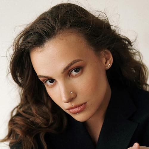 THUNARAZ Straight L Shaped Stainless Steel Nose Studs Rings Piercing Pin Body Jewelry 20G-22G 1.5mm 2mm 2.5mm thumbnail 6