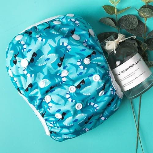 Babygoal Baby & Toddler Boy and Girl Swim Diapers, Reusable Adjustable Washable One Size Fits 6M-3T Gifts and Swimming Lessons 3 Pack 3ZSD07 thumbnail 8