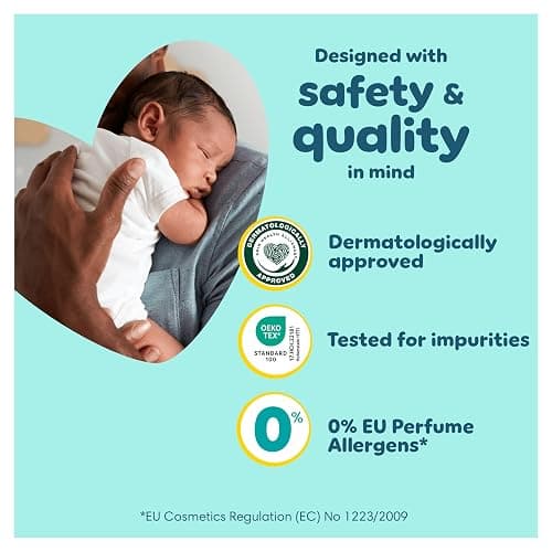 Pampers Premium Protection New Baby Size 1, 180 Nappies, 2kg-5kg, Monthly Pack, The Only Newborn Nappy Approved by British Skin Foundation thumbnail 7