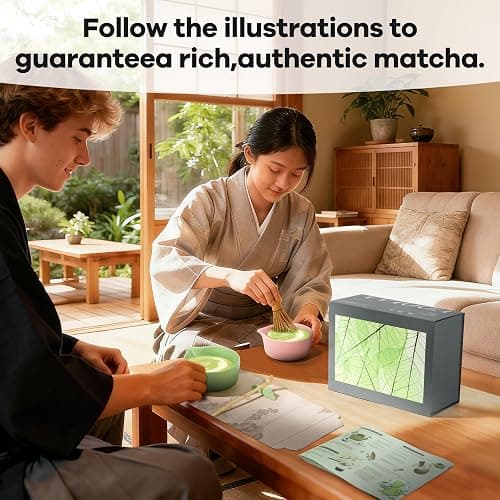 Pink Traditional Matcha Set Whisk and Bowl, 8 Pcs Matcha Making Kit Includes Ceramic Bowl with Spout, Bamboo Whisk, Holder, Scoop, Sifter, Tea Towel Cloth and Mat-Ceremonial Matcha Starter Kit Gift thumbnail 8