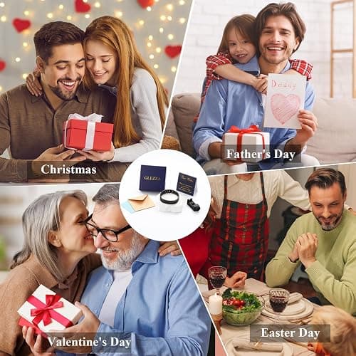 GLEZZA Stocking Stuffers - Christmas Gifts for Men - Bracelets for Men American Flag Cross Bible Verse Bracelet Christmas Birthday Christian Gifts for Dad Daddy New Dad,Adjustable Size thumbnail 7