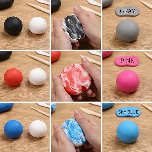 BOHS White Modeling Foam Clay Lite - 500 Grams, Squishy,Soft, Air Dry -for Flower Mirror,Cosplay,Fake Bake, Slime Supplies- 1.1 Lbs thumbnail 9