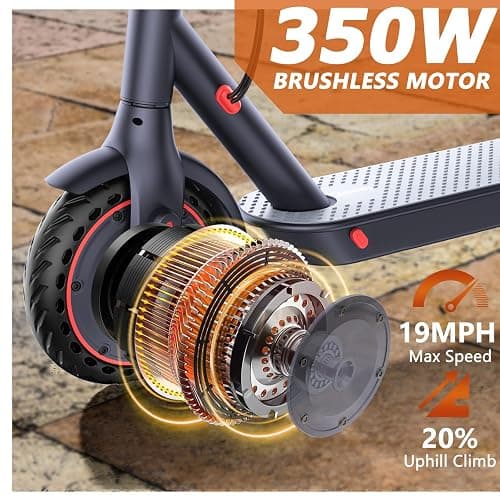 Qlaway 8.5/10" Electric Scooter for Adults 350W Motor Top Speed 30 KM, Trotinette Electrique Up to 25-35 KM Range, Bearing 265 LBS thumbnail 3