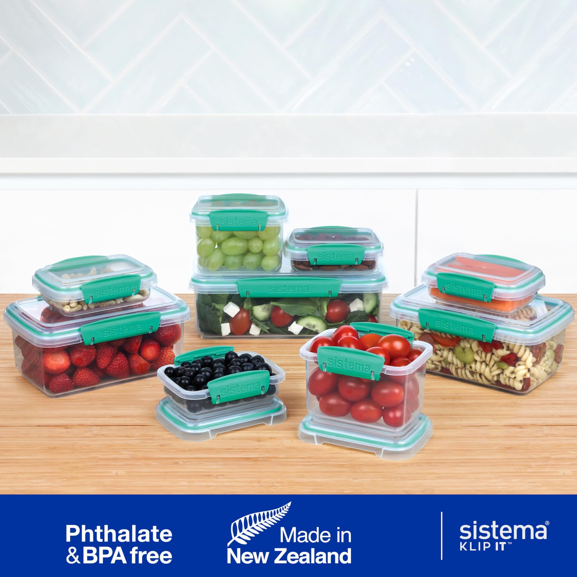 Sistema KLIP IT Food Storage Containers | Airtight & Stackable Meal Prep Containers with Lids | School Lunch Boxes & Snack Boxes | BPA-Free | 18 Count (9 Containers & Lids) thumbnail 7