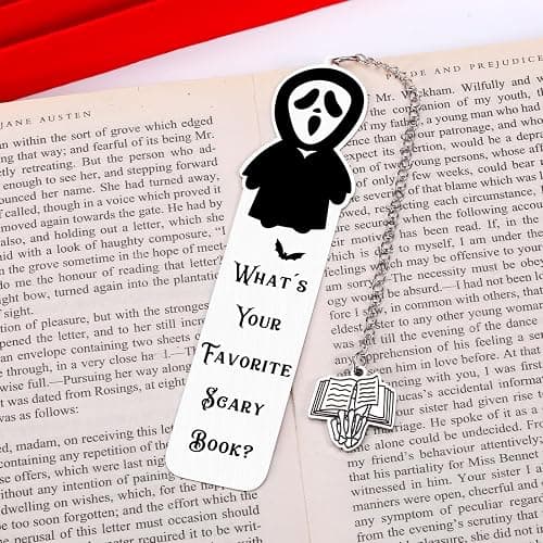 Horror Bookmarks for Women - Book Marks for Reading, Dark Romance,Ghostface, Spooky Basket Stuffers, Valentines Gifts for Teen Boys, Scary Book Lover Gift, Wicked Merch, Scream Bookmark Gifts for Son thumbnail 2