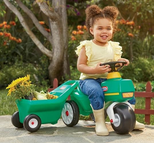 Little Tikes Tractor & Cart, Foot-to-Floor Ride-On, for Boys and Girls Ages 1-5 Years thumbnail 2