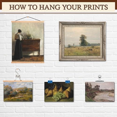 LANCHI95 12 Pcs Vintage Wall Art Decor, Vintage Art Prints, Vintage Posters for Room, Moody gallery wall art, Eclectic French Country Pictures Wall Decor for Bedroom (UNFRAMED) thumbnail 5