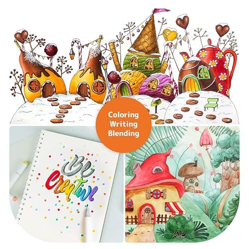 HOTU Alcohol Markers, [Beginner Preferred] 100 Vibrant Colors & Dual Tips Art Markers for Kids/Adult Coloring, with Pro Ink, Seamless Blend, Non-Bleeding Pad, & Color Card, for Amateurs/Artists thumbnail 6
