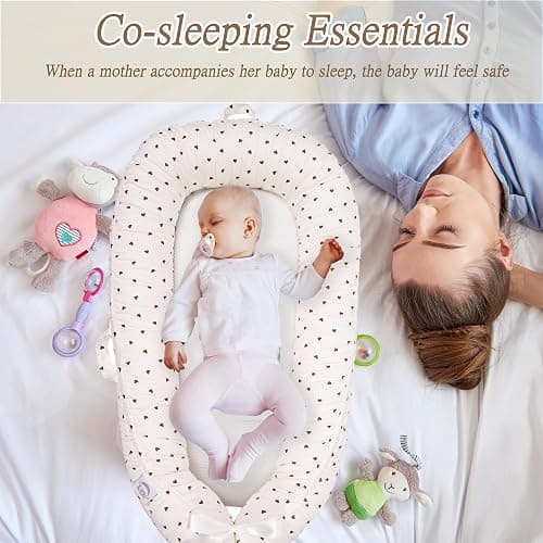 EAQ Baby Nest Pod for Newborn,Baby Sleep Pod Soft Breathable 100% Cotton Napping or Traveling for 0-12 Months,Travel & Baby Essential Gift for Newborn thumbnail 4