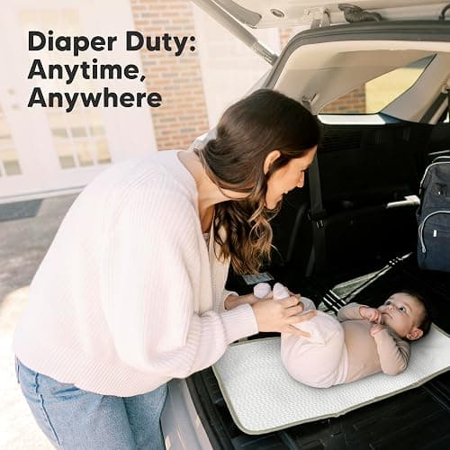 KeaBabies Portable Diaper Changing Pad, Easy Wipe Clean, 25x13 (Prairie) | Foldable Waterproof Baby Changing Mat for Diaper Bag, Compact, Lightweight, Newborn, Infant, Baby Changer Travel Essential thumbnail 8