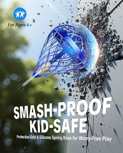 Flystars Flying Bouncing Toys, Next-Gen Pro 2025 Cosmic Globe Flying Orb Ball Motion-Control Hover Spinner with 3D Flips, Cool Interactive Gift Toy for Kids 6+ Boys Girls Teens(Blue-S) thumbnail 7