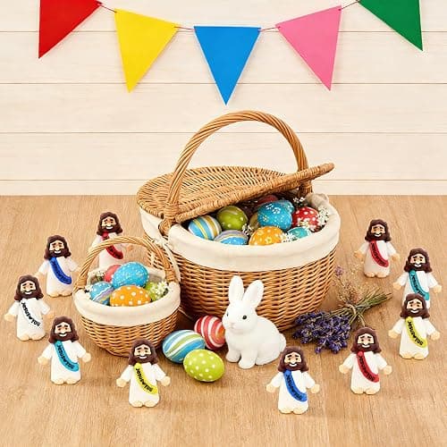 HSDJLXZ 36 Pack Little Jesus Figurines in Bulk, Mini Jesus Loves You Figures, Small Jesus Figurines, Tiny Jesus Figures for Church Christmas Party Favors Religious Easter Gifts for Egg Stuffers thumbnail 4