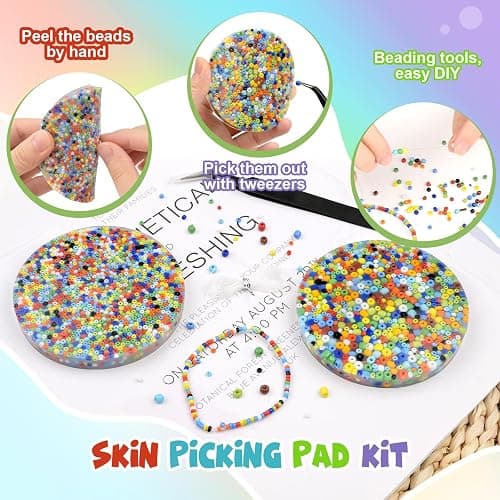 BOUBONI Picking Pad 2 Pack Skin Picking Fidget Toys Sensory Pick Pads Toy for ADHD Dermatillomania Trichotillomania Anxiety Stress Relief for Adults and Kids (Macaron Color) thumbnail 4