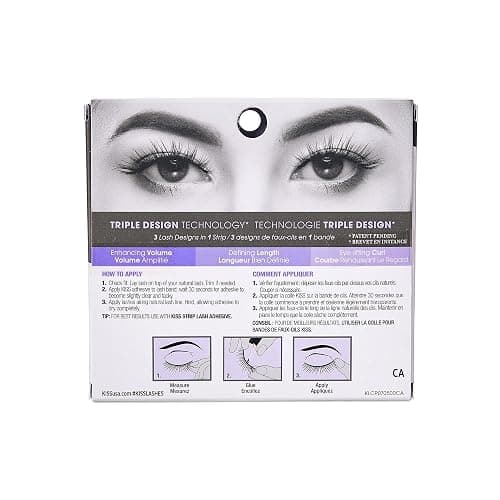 KISS Triple Push-Up, False Eyelashes, 'Teddy', 12mm, Includes 1 Pair Of Lash, Easy to Apply, Reusable Lash Clusters thumbnail 9