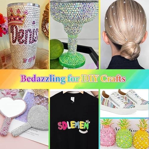 32000Pcs Rhinestones Bedazzling Kit with Tools, 3mm Color Resin Rhinestones for Bedazzling, Flatback Resin Gems for Crafts, Bedazzler Kit for Clothing Shoes DIY Face Makeup Tumblers thumbnail 7