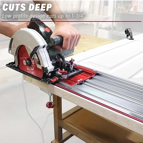 Milescraft 1409 Track Saw Guide - Universal for 7-1/4" Circular Saws, 50" Cutting Range, 2" Depth, Aluminum thumbnail 3