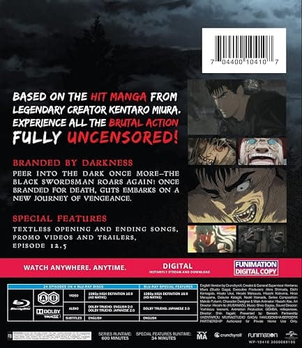 Berserk (2016): The Complete Series - Essentials Blu-ray + Digital thumbnail 2