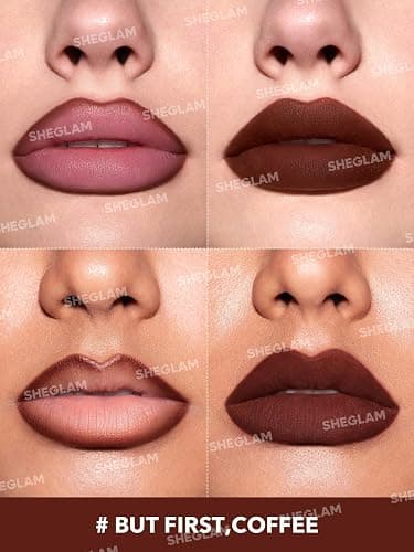 SHEGLAM Lip Liner Creamy Matte Pencil High Pigment Not Easy to Fade Silky Smooth Matte Contour Tint Lip Makeup-But First,Coffee thumbnail 2