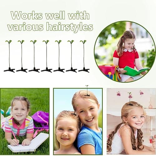 100PCS Bean Sprout Hair Clips – Cute Green Sprout Hairpins, Funny Plant Hair Accessories for Women, Girls & Kids, Adorable Headwear for Party, Festival & Everyday Wear thumbnail 7