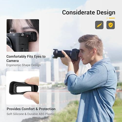 A6700 Eyecup Eyepiece, Soft Silicon Extended Camera Eye Cup Viewfinder Special Designed for Sony A6700 Alpha APS-C Mirrorless Camera Replaces Sony FDA-EP20 (Not Affect The Use of A6700 Camera Screen) thumbnail 3