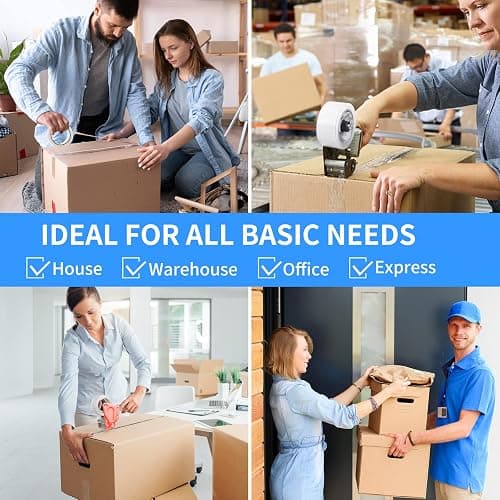 JARLINK 12 Rolls Clear Packing Tape, Heavy Duty, 2.7mil Thick, 1.88" | 2.7mil Thick and 1.88" Wide. 60 Yards per Roll, 720 Total Yards. Heavy Duty Packaging Tape for Shipping, Sealing thumbnail 6