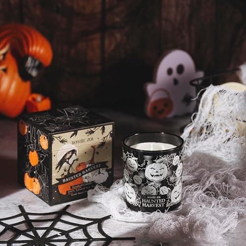 ROMIIE ZOI Scented Candle - Haunted Harvest Halloween - 6oz Soy Wax Candle for Autumn, Gift for Her/Him - Haunted Harvest Halloween thumbnail 4