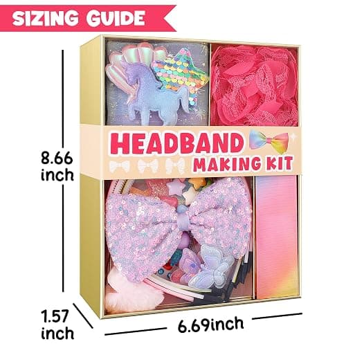 yasest Arts and Crafts Kit for Girls - DIY Headband Making Kit for Girls, 89pcs Fashion Hair Accessories Set, Art & Craft Gift for Kids 6-8 - Ideal Gifts for 5 6 7 8-12 Year Old Girl thumbnail 2