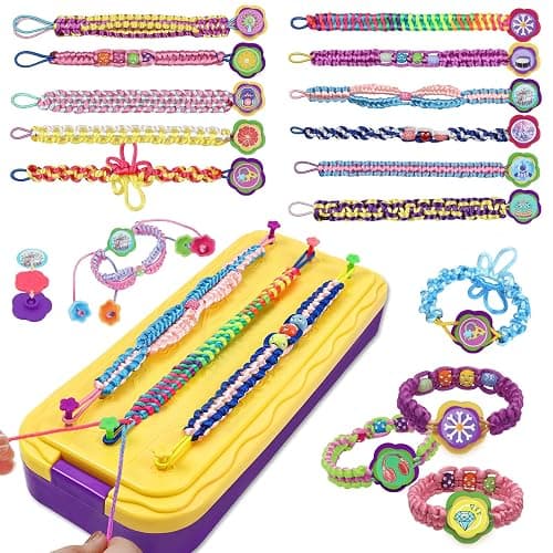 DDAI Arts and Crafts for Kids Age 8-12 Friendship Bracelet Making Kit for Girls - Best Birthday Gifts Ideas for Girl 7 9 10 11 Year Old - Popular Bracelets String Maker Toys Set - Image 1