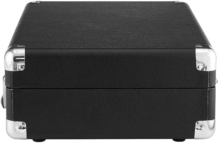 Crosley CR8005F-BK Cruiser Plus Vintage 3-Speed Bluetooth in/Out Suitcase Vinyl Record Player Turntable, Black/Red thumbnail 9