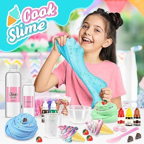 Slime Kit, decked DIY Slime Kit for Girls Age 6-12 Butter Slime Toys for Girls 7-10 Art Crafts for Kids 6-8 Birthday Gifts for Kids Stress Relief Kids Toys Girls thumbnail 2