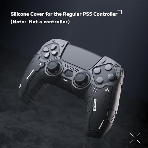 GeekShare G.S.TAC Tactical PS5 Controller Skin Set, Anti-Slip Silicone Protective Cover Skin Case for PS5 Wireless Controller with 2 Thumb Grip Caps and 2 Stickers - for Black Myth: Wukong thumbnail 2