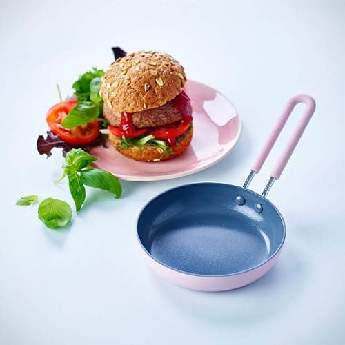 GreenPan Mini Healthy Ceramic Nonstick, 5" Round Egg Pan, PFAS-Free, Dishwasher Safe, Stay Cool Handle, Pink thumbnail 2