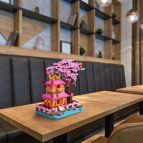 Kadablk Architecture Dream Flower Building Block,Japan Sakura Tree House Micro Block Set,1810 PCS for Adults and Teens,Creator Blocks thumbnail 2