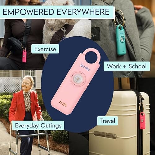 She’s Birdie 3.0 New Version – The Original Personal Safety Alarm for Women by Women–Loud Siren, Flash Light and Rechargeable Battery in a Variety of Colors (Coconut) thumbnail 5