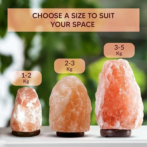 ASPIRE UK 100% Real 2-3KG Himalayan Crystal Rock Salt Lamp - Direct from Foothills of The Himalayas - Wooden Base Calming Atmosphere Night Lamp - Handcrafted Design thumbnail 3
