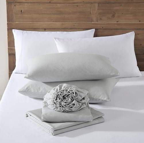 Eddie Bauer - Queen Sheets, Cotton Flannel Bedding Set,4 pcs, Brushed for Extra Softness, Cozy Home Decor (Grey, Queen) thumbnail 3