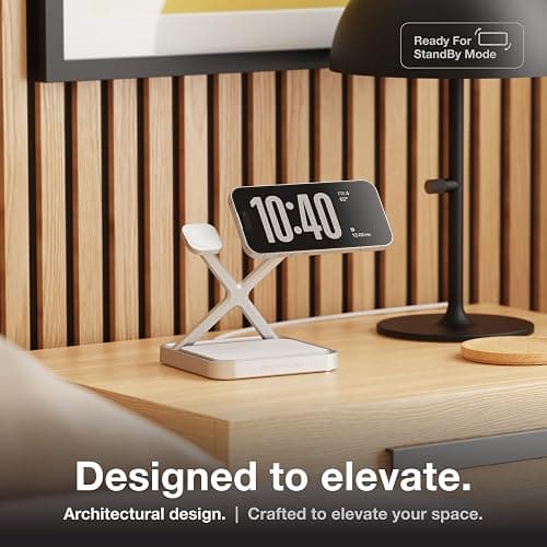 NOCO XGrid XDS3: 3-in-1 Wireless Charging Stand – Charging Station for iPhone, Apple Watch, and AirPods – MagSafe Compatible, Qi2 Certified – Includes 45W USB-C Wall Charger and 6.5-Foot USB-C Cable thumbnail 5