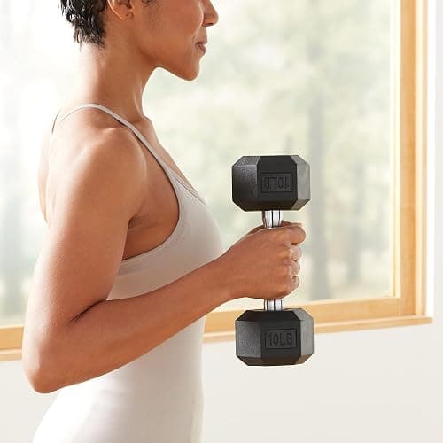 Amazon Basics Rubber Hex Dumbbell Hand Weight thumbnail 8