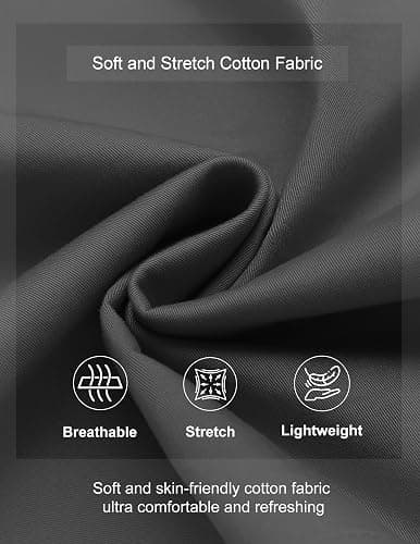 COOFANDY Men's Casual Shorts Cotton Elastic Waist Drawstring Shorts Lightweight Summer Beach Shorts thumbnail 5