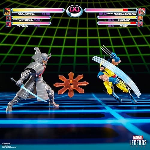 Marvel Legends Series Gamerverse Wolverine vs Marvel's Silver Samurai, Retro Video Game -Inspired Collectible 6-Inch Action Figures thumbnail 10