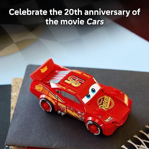 LEGO Speed Champions Lightning McQueen Toy - Disney Pixar Cars Building Blocks for Kids, Boys & Girls, Ages 9+ - Pretend Play Race Car & Bedroom Shelf Display - 77255 thumbnail 7