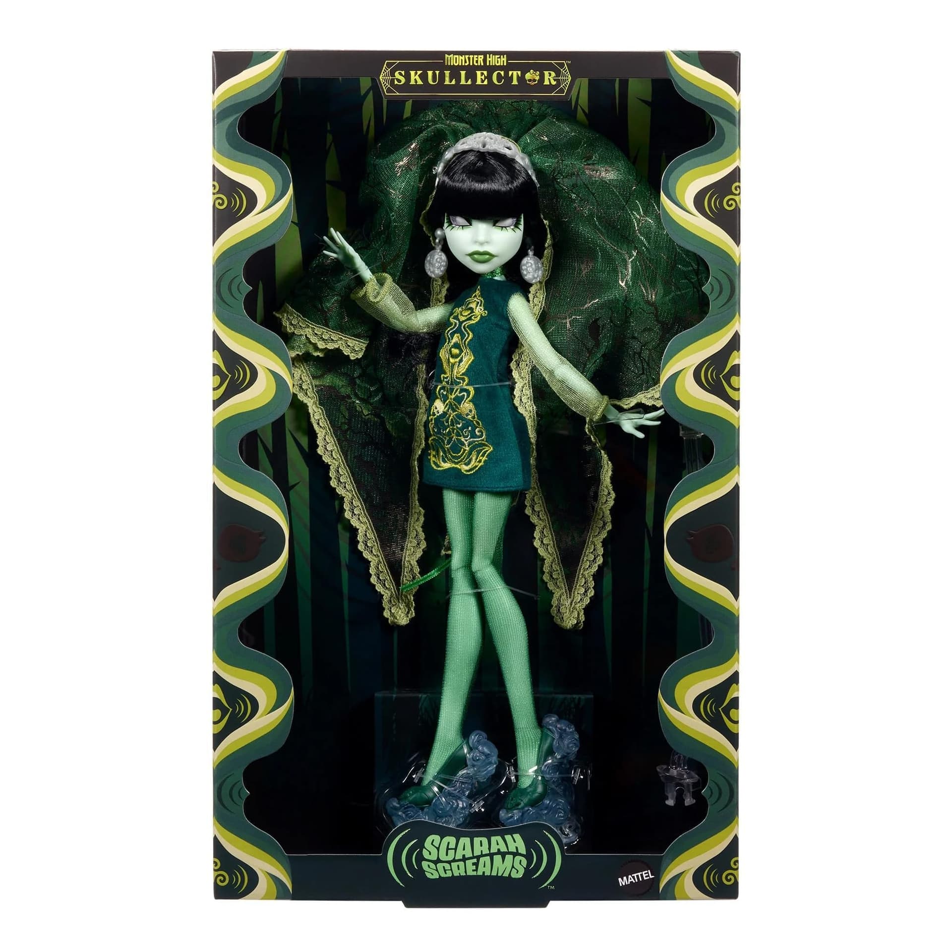 Monster High Skullector Scarah Screams Fang Club Doll 60s Style Collectible thumbnail 7