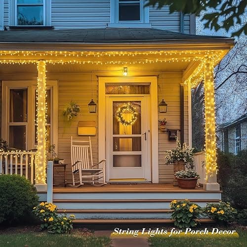 JMEXSUSS 33ft 100 LED Warm White Christmas String Lights for Room Decor | Battery Operated Christmas Lights with 8 Modes Remote, Twinkle Fairy Mini Lights for Bedroom Home Wall House Decor thumbnail 7