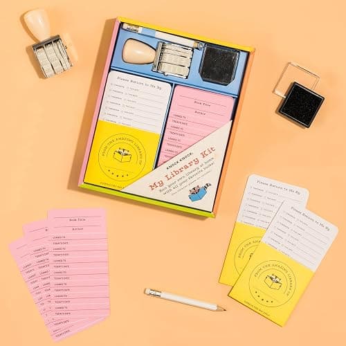 Knock Knock Kids Library Kit: 20 Card Catalog Checkout Cards, Bookplates, Date Stamp & Inkpad, 11117 thumbnail 4